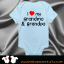 I love my grandma and grandpa Baby Bodysuit