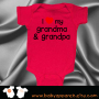 I love my grandma and grandpa Baby Bodysuit, Newborn